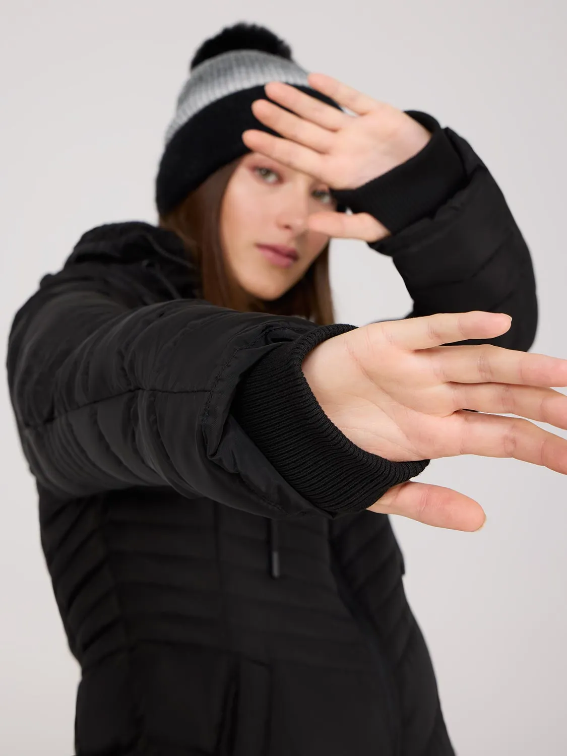 Mid-Length Hooded Puffer sold by Suzy Shier product image thumbnail 3