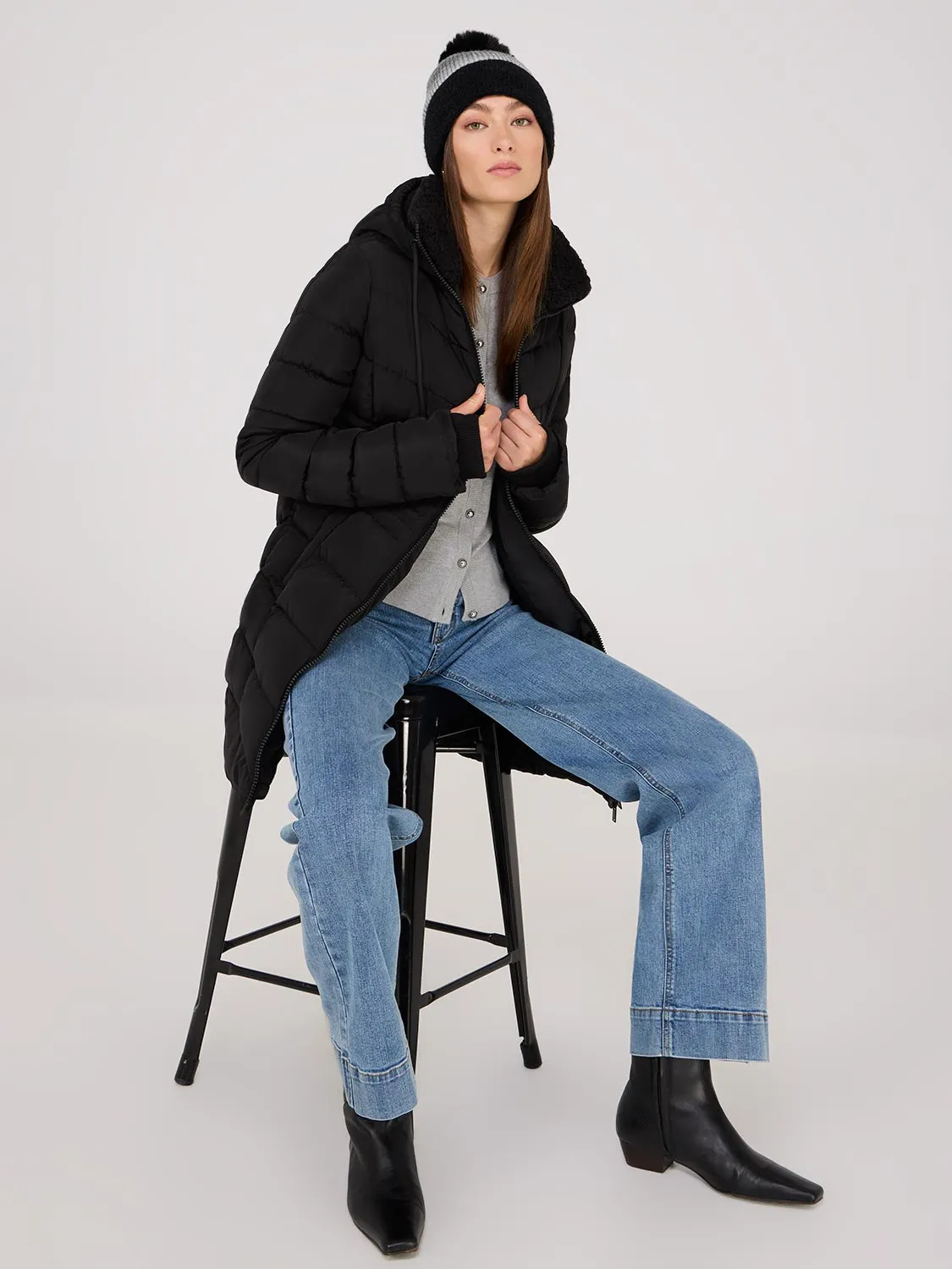 Mid-Length Hooded Puffer sold by Suzy Shier product image thumbnail 2