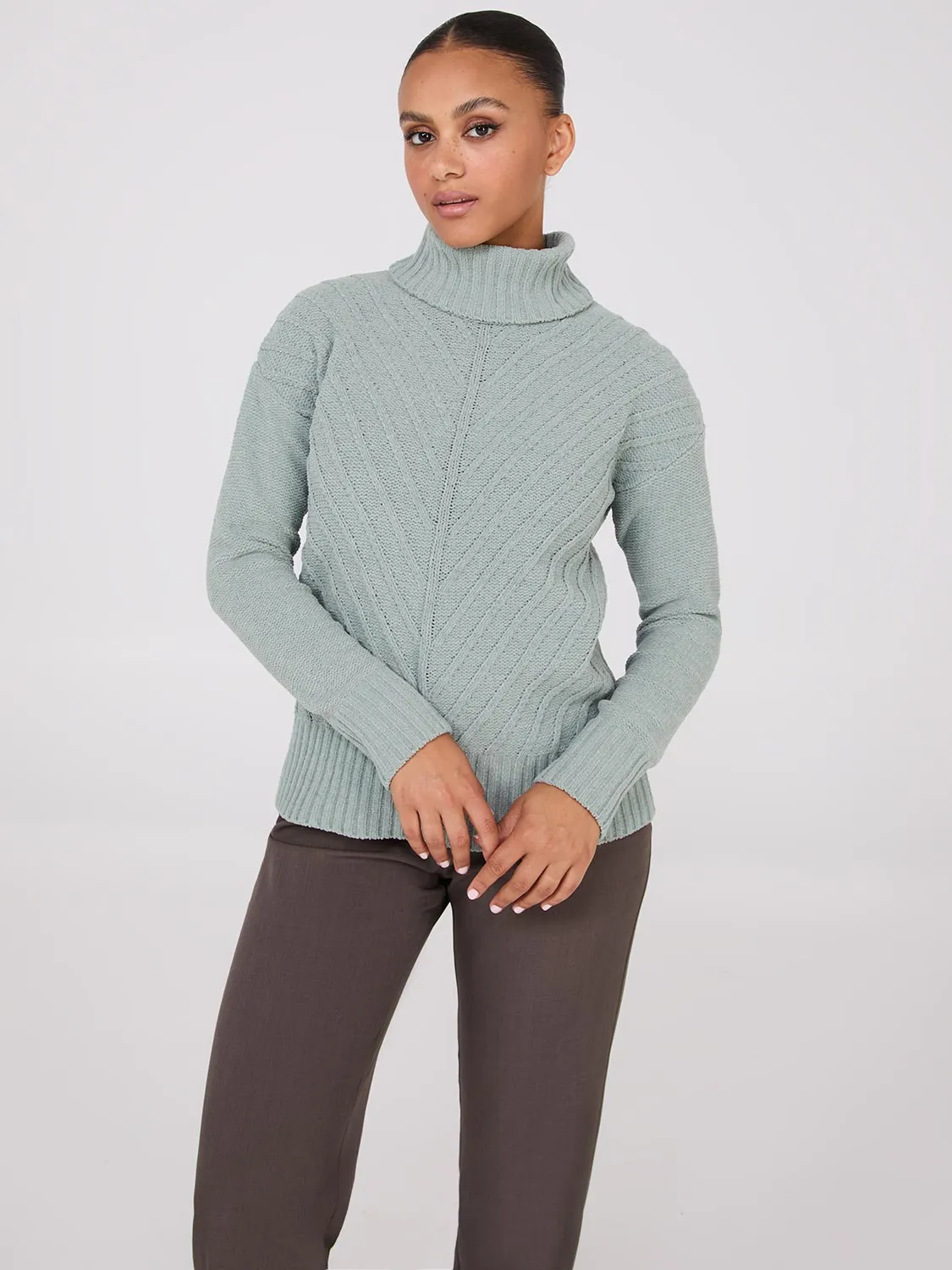 Cowl Neck Chenille Sweater sold by Suzy Shier product image thumbnail 5