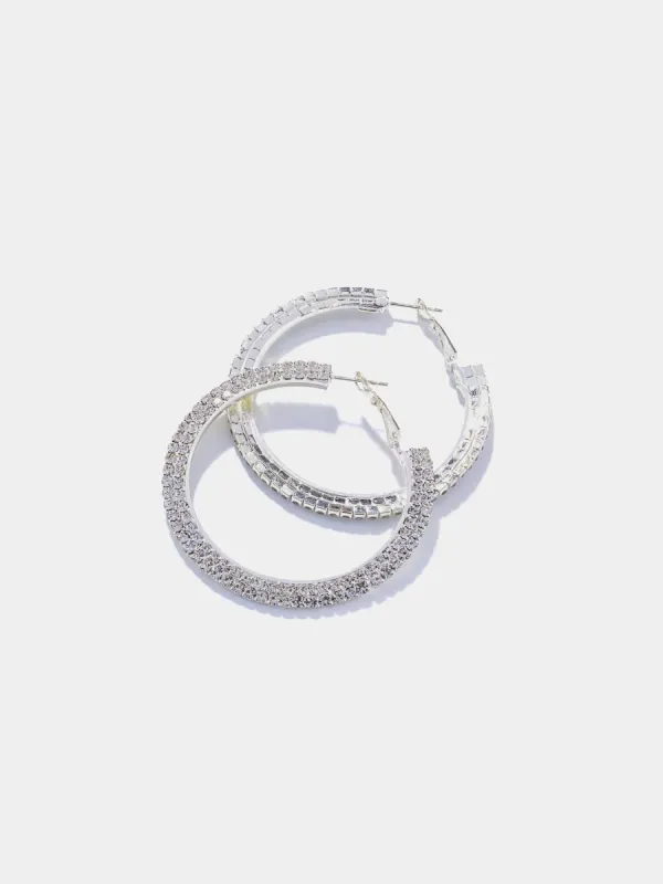 Pavé Hoop Earring sold by Suzy Shier
