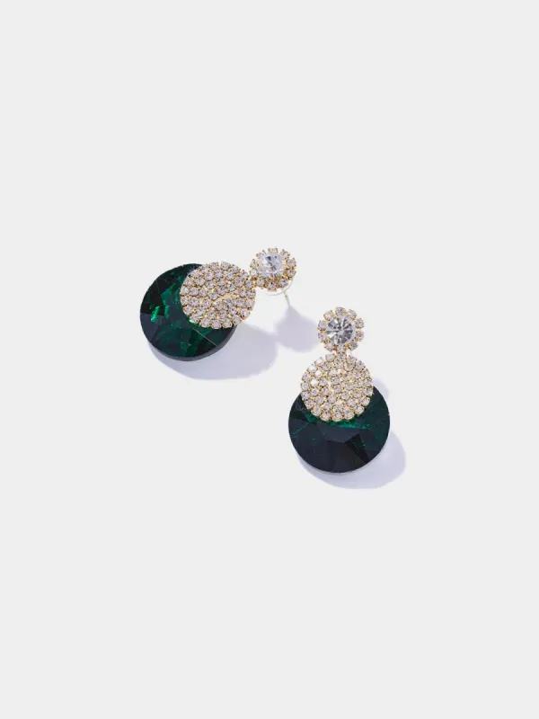 Glass Drop Earring With Pavé Detail sold by Suzy Shier