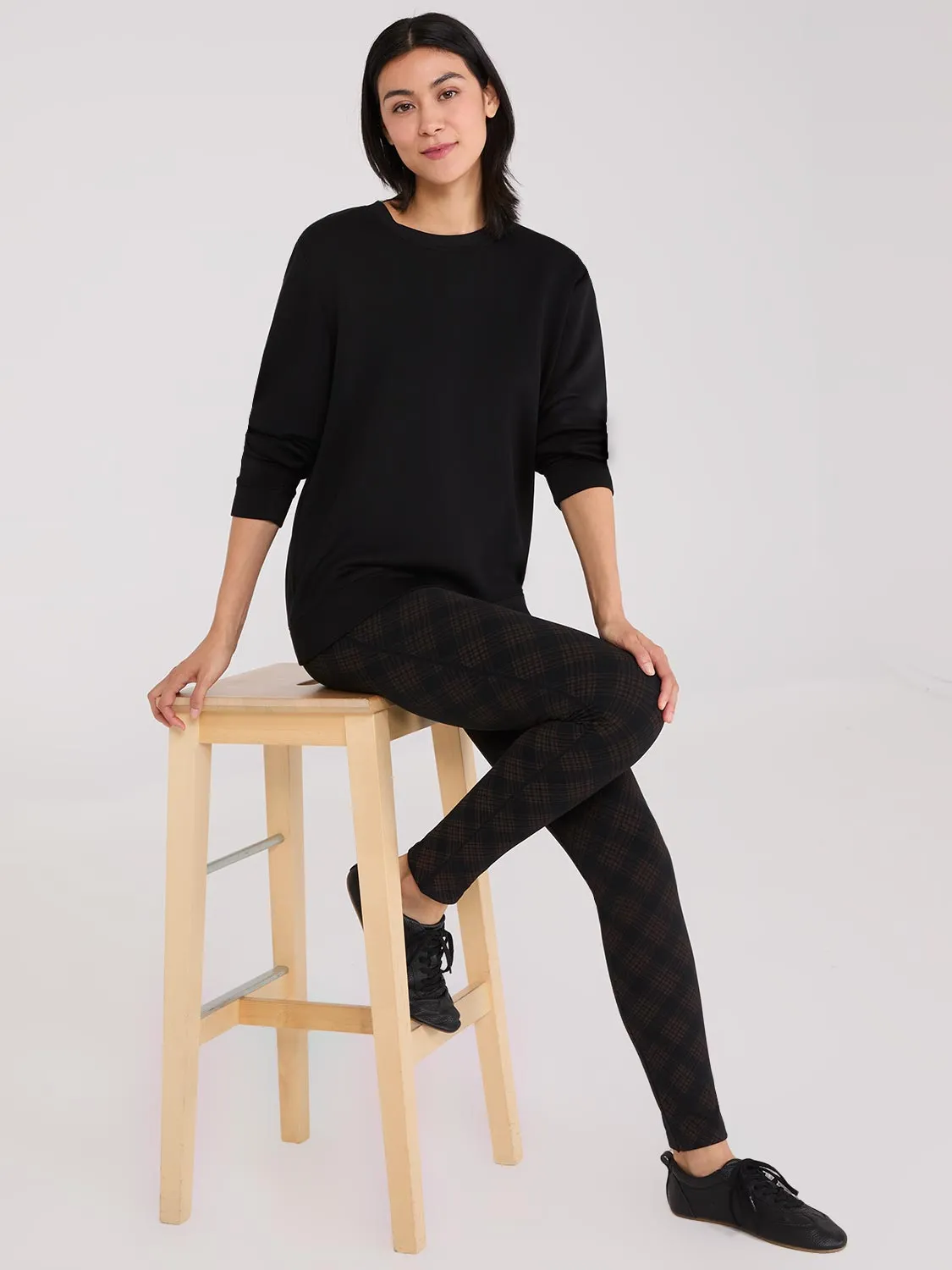 Plaid Print Fleece Lined Leggings sold by Suzy Shier product image thumbnail 3