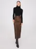 Distressed Faux Leather Maxi Pencil Skirt sold by Suzy Shier