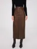 Distressed Faux Leather Maxi Pencil Skirt sold by Suzy Shier