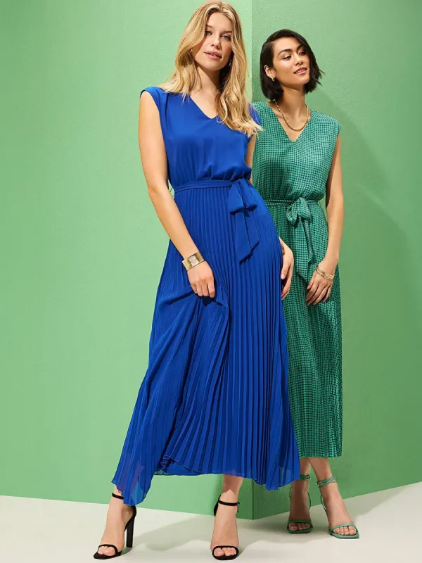 Sleeveless Pleated Midi Dress, The Lauren Dress sold by Suzy Shier