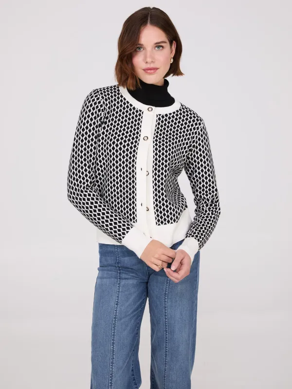 Geo Print Cardigan sold by Suzy Shier
