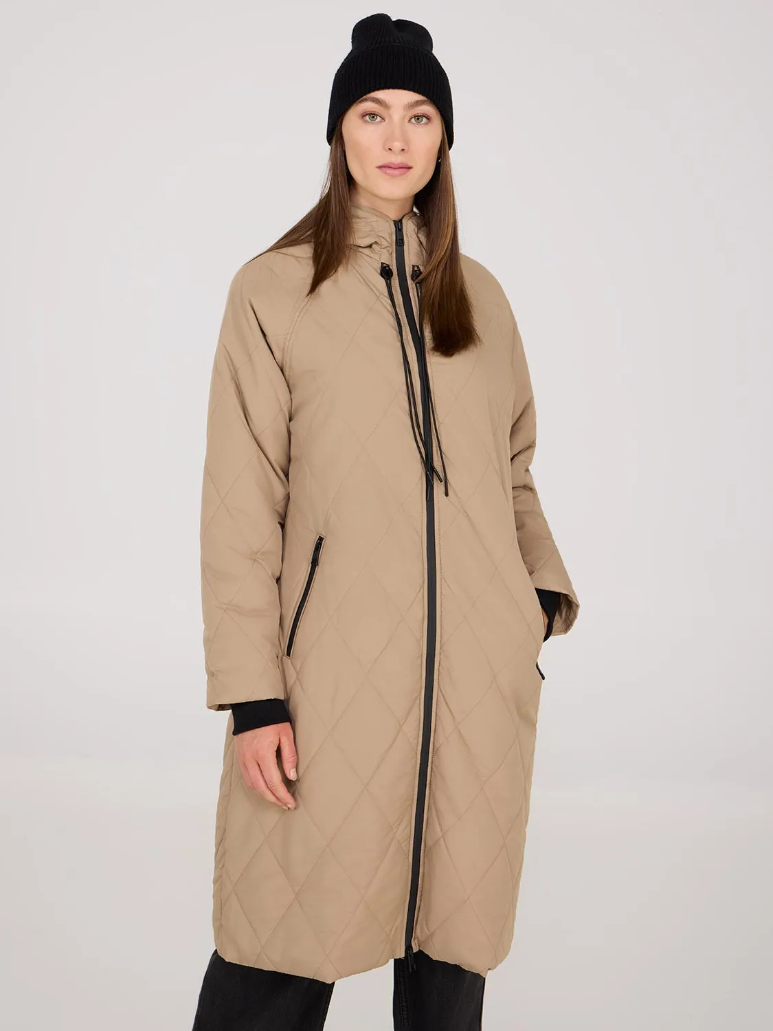 Diamond Quilted Puffer sold by Suzy Shier