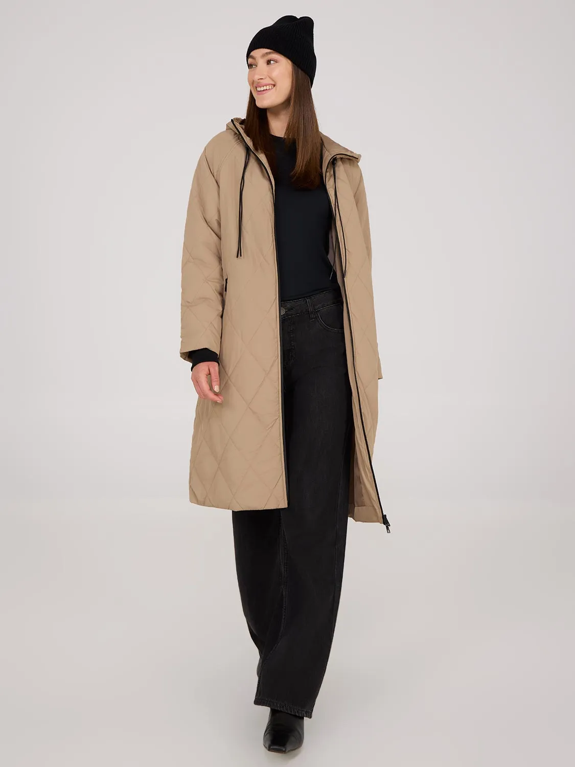 Diamond Quilted Puffer sold by Suzy Shier product image thumbnail 3