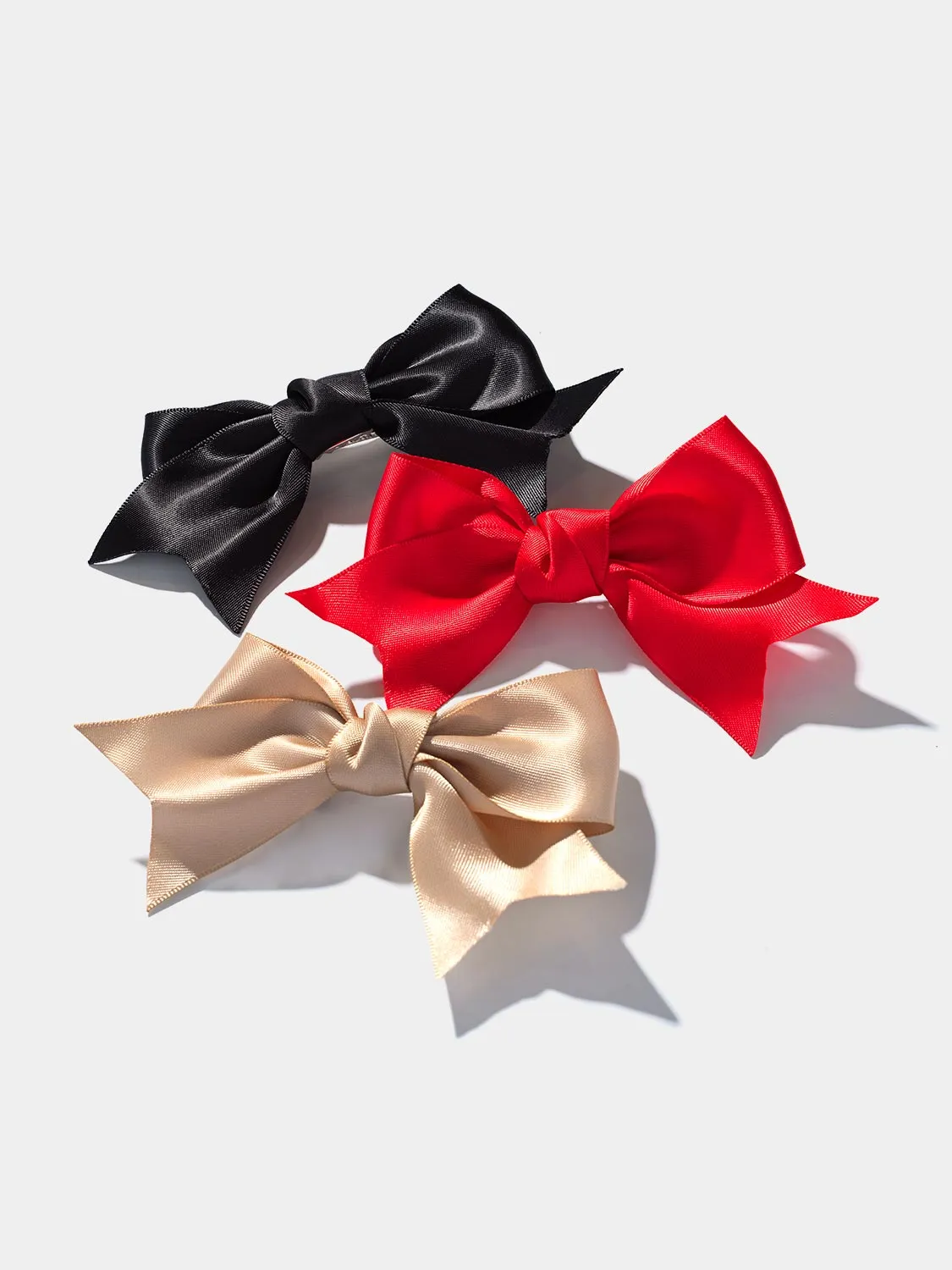 3-Pack Satin Bow Hair Clips sold by Suzy Shier