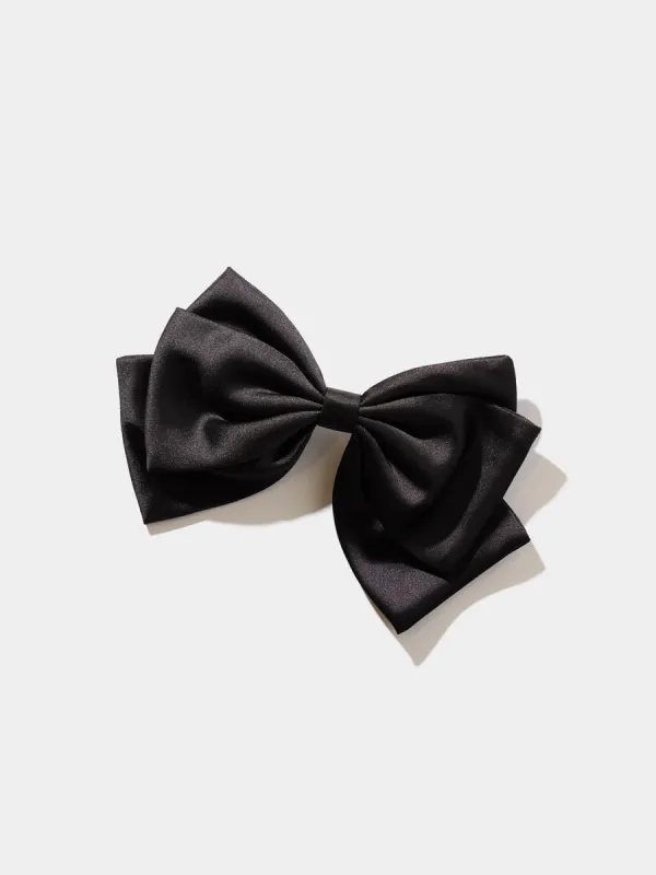 Large Satin Bow Hair Clip sold by Suzy Shier