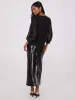 Leopard Print Balloon Sleeve Crepe Top sold by Suzy Shier