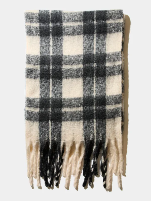 Brushed Checked Scarf sold by Suzy Shier