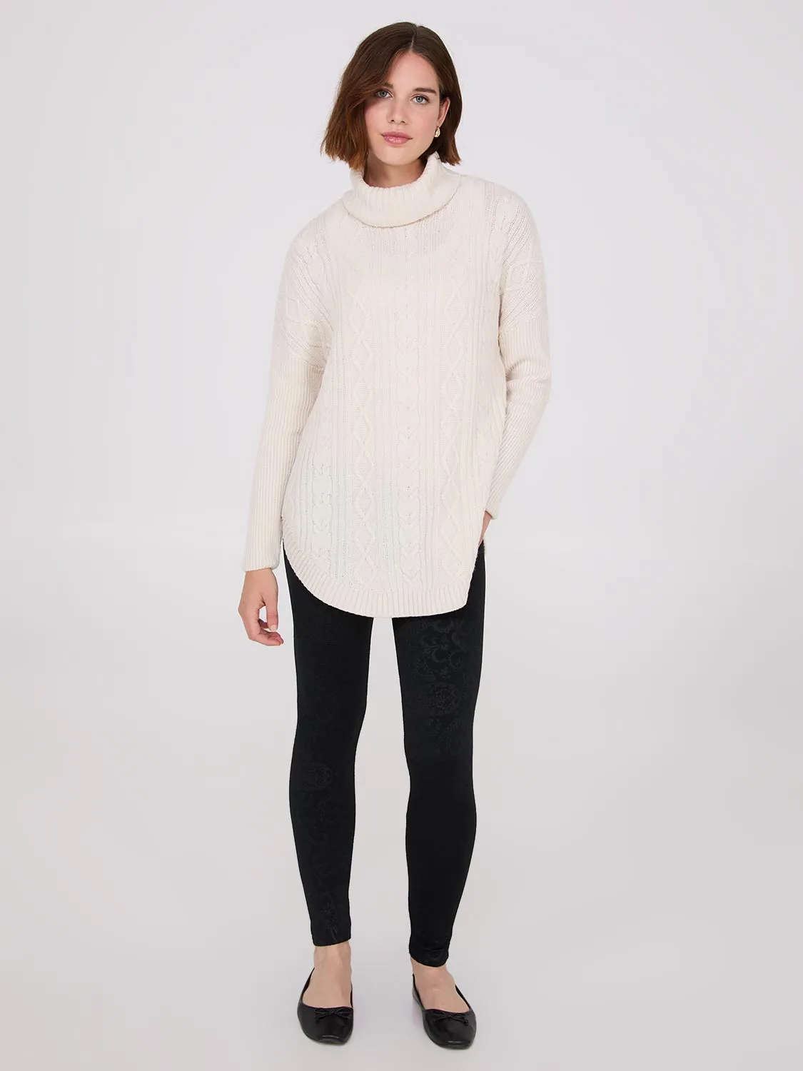 Embossed Paisley Print Fleece Lined Leggings sold by Suzy Shier product image thumbnail 4