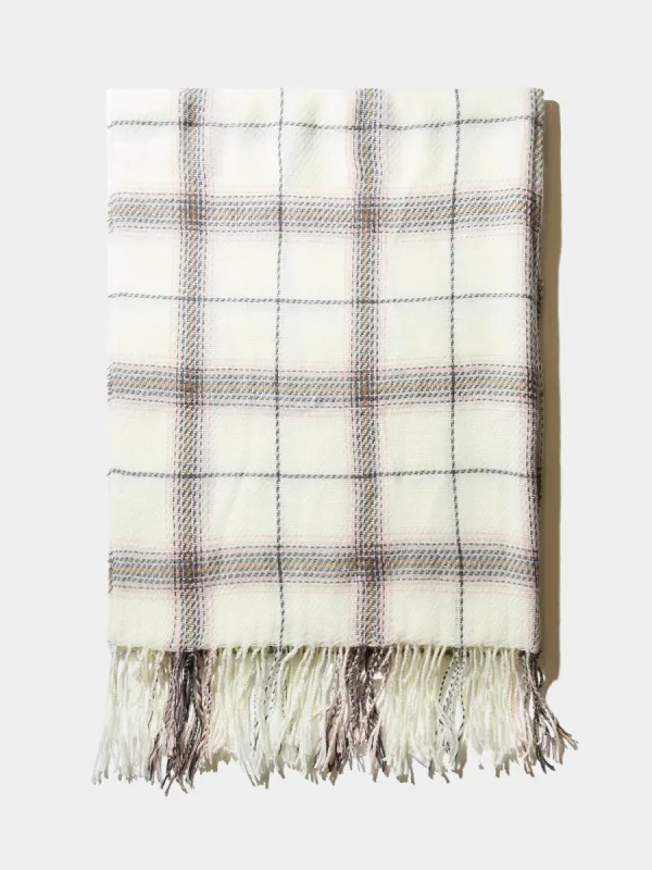 Neutral Grid Printed Scarf sold by Suzy Shier