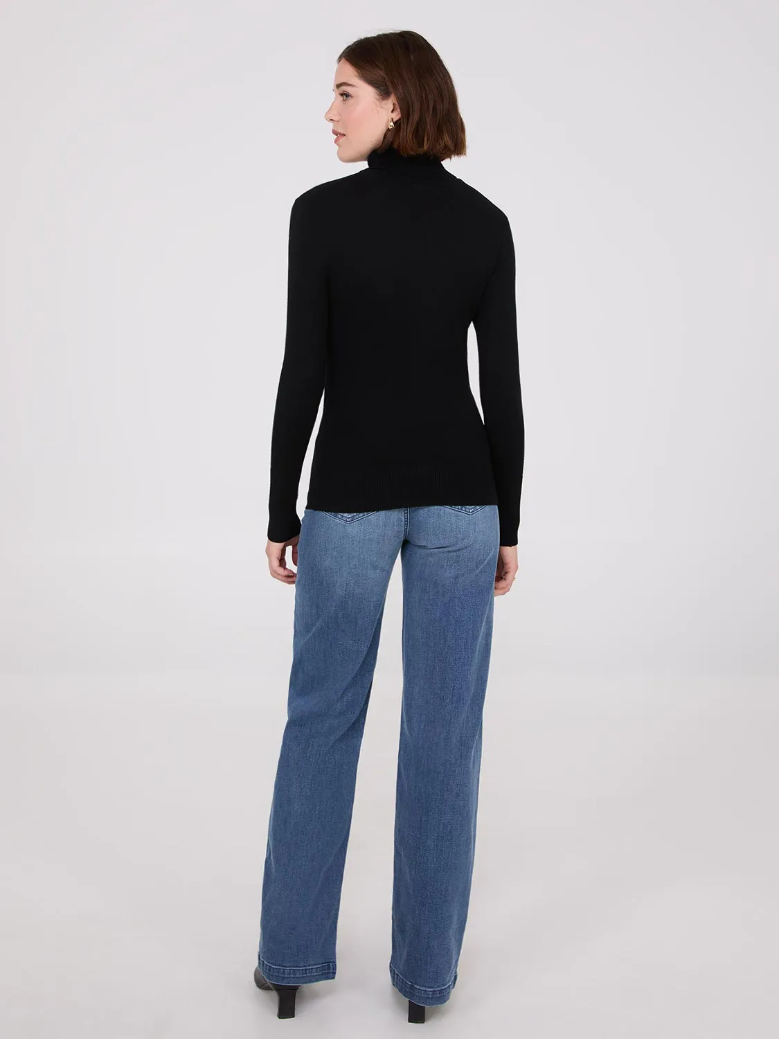 Knit Jersey Turtleneck Sweater sold by Suzy Shier product image thumbnail 4