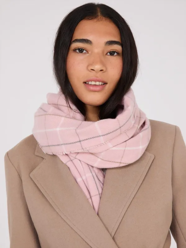 Brushed Grid Print Scarf sold by Suzy Shier