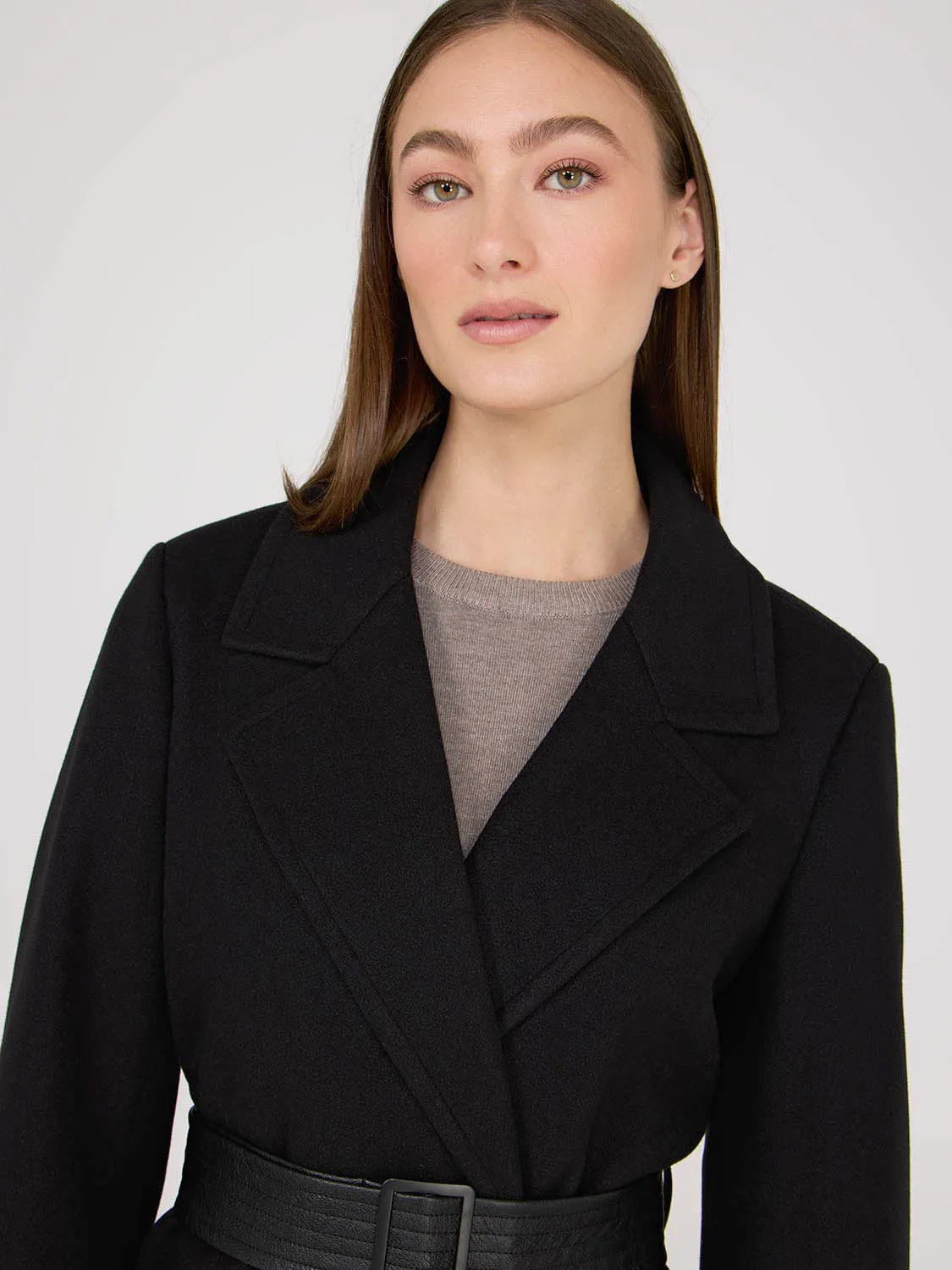 Removable Faux Fur Collar Wrap Coat sold by Suzy Shier product image thumbnail 2