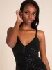 Midi V-Neck Sequin Dress sold by Suzy Shier