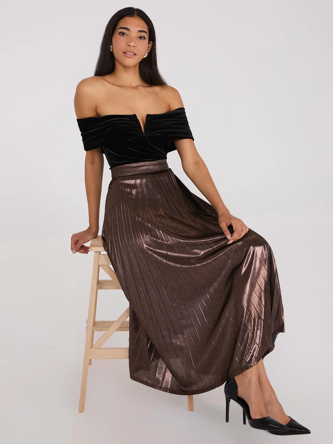 Off-The-Shoulder Velvet Top sold by Suzy Shier product image thumbnail 3
