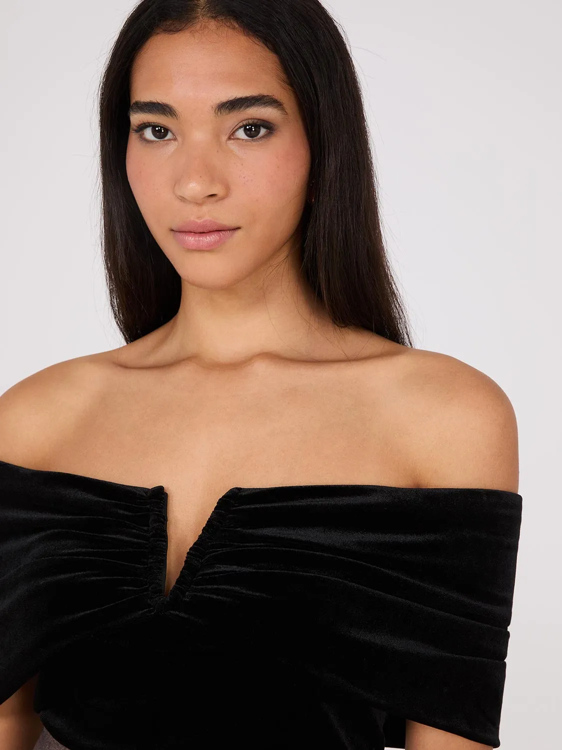 Off-The-Shoulder Velvet Top sold by Suzy Shier product image thumbnail 2