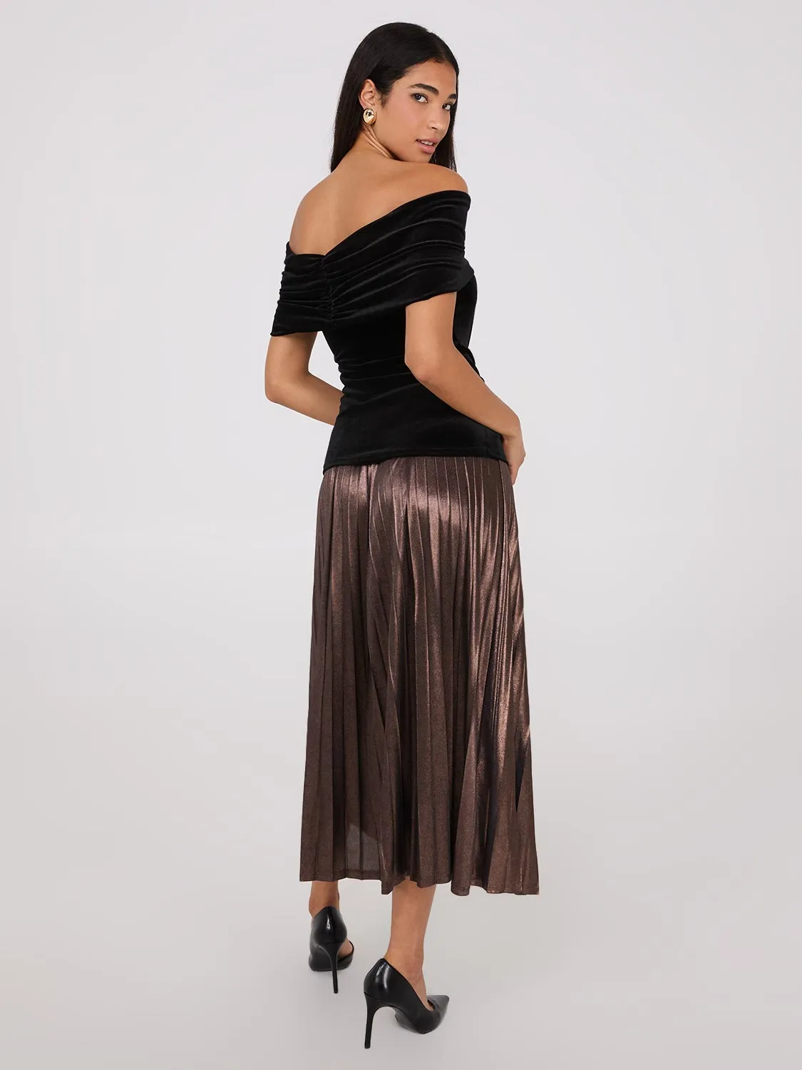 Off-The-Shoulder Velvet Top sold by Suzy Shier product image thumbnail 4