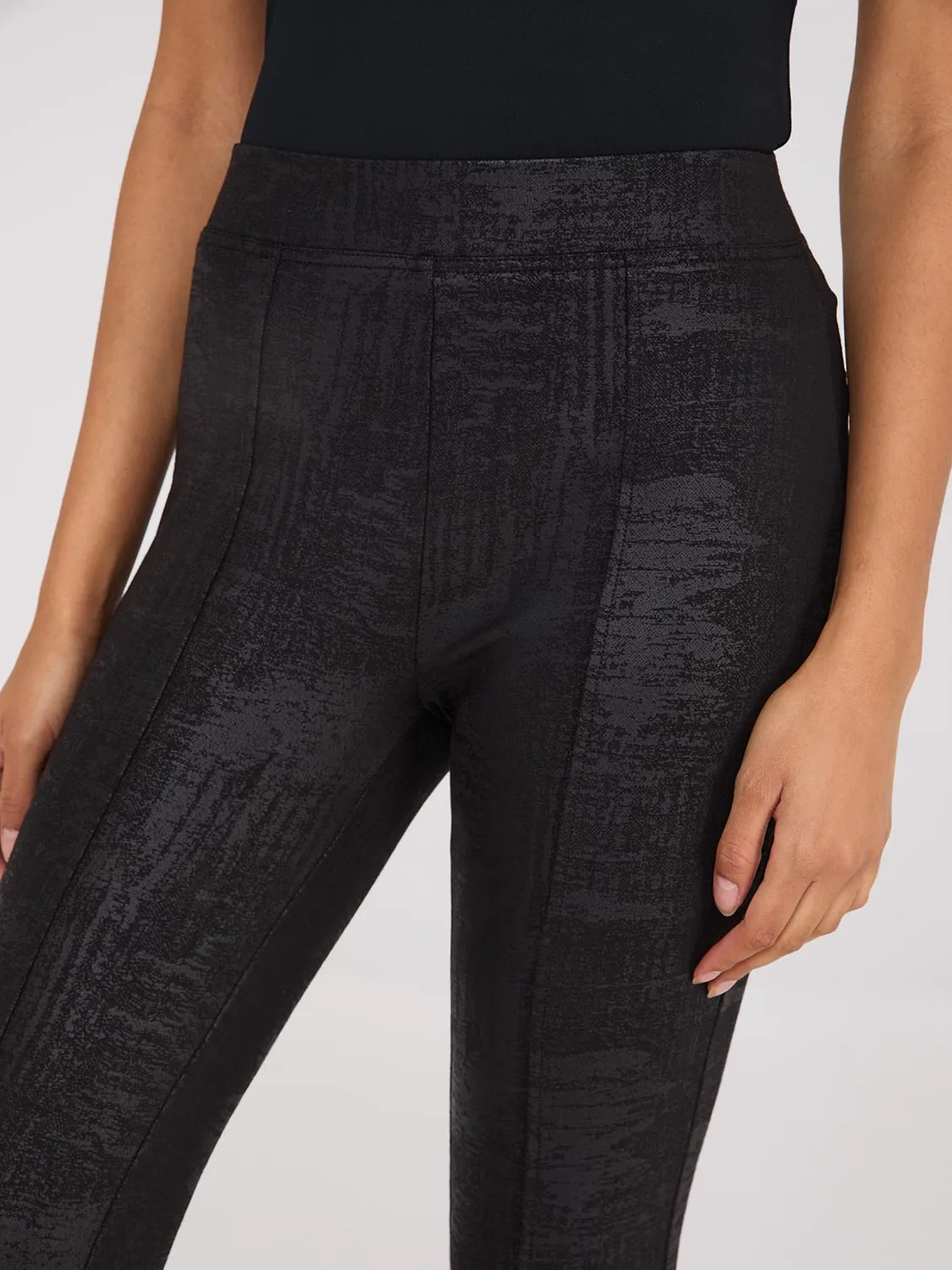 Front Seam Faux Leather Coated Pants sold by Suzy Shier product image thumbnail 2