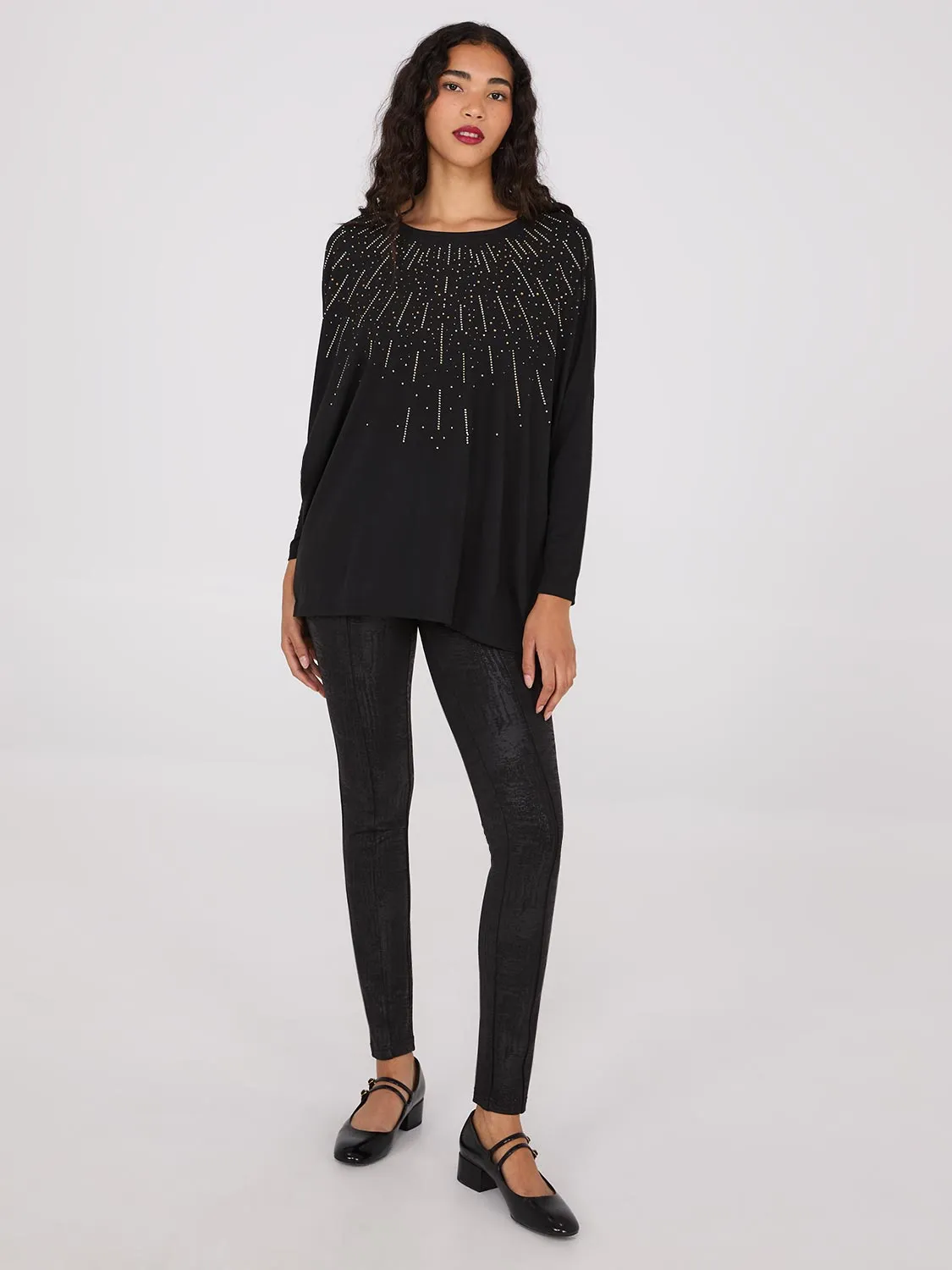 Front Seam Faux Leather Coated Pants sold by Suzy Shier product image thumbnail 4