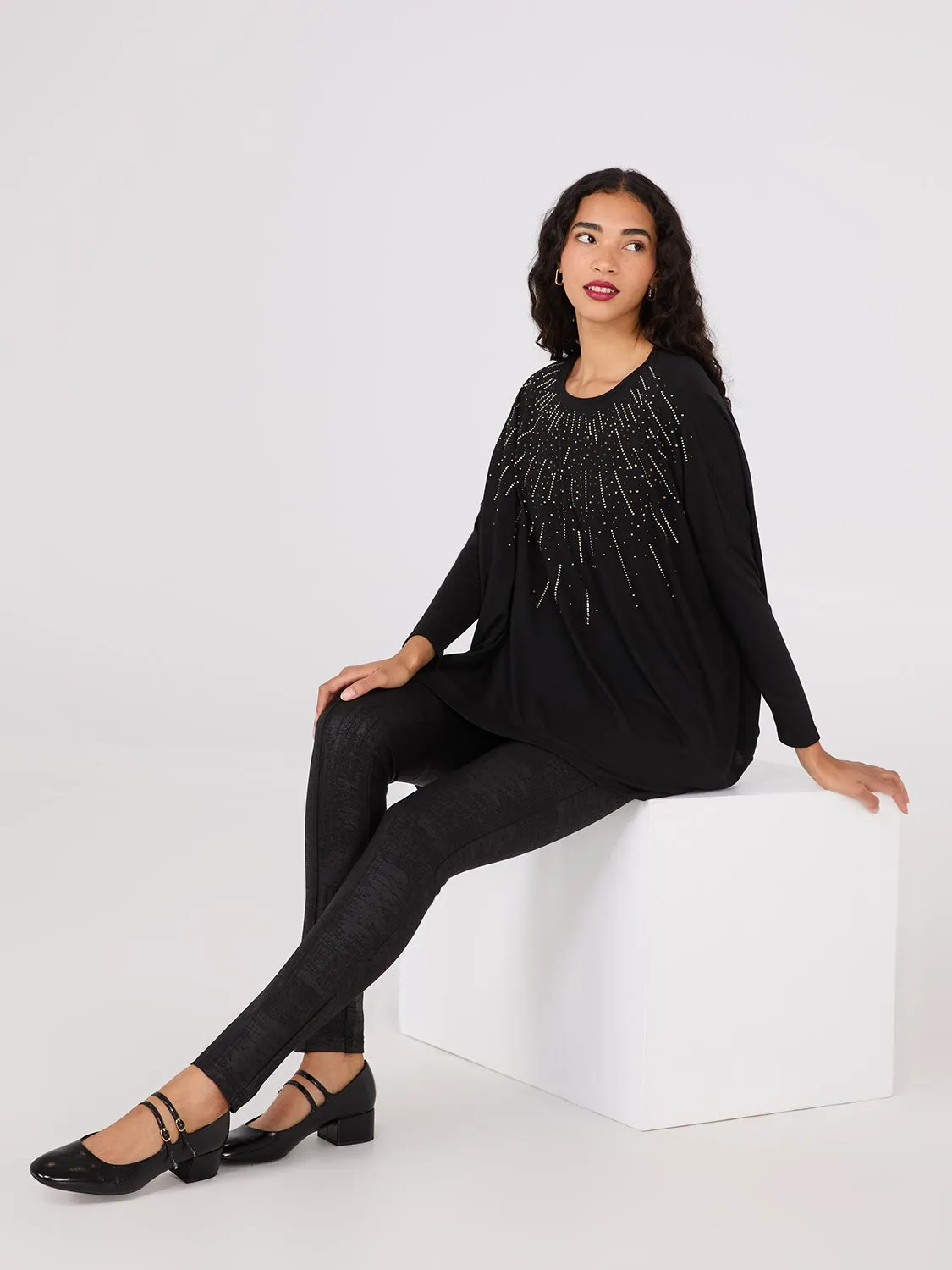 Front Seam Faux Leather Coated Pants sold by Suzy Shier