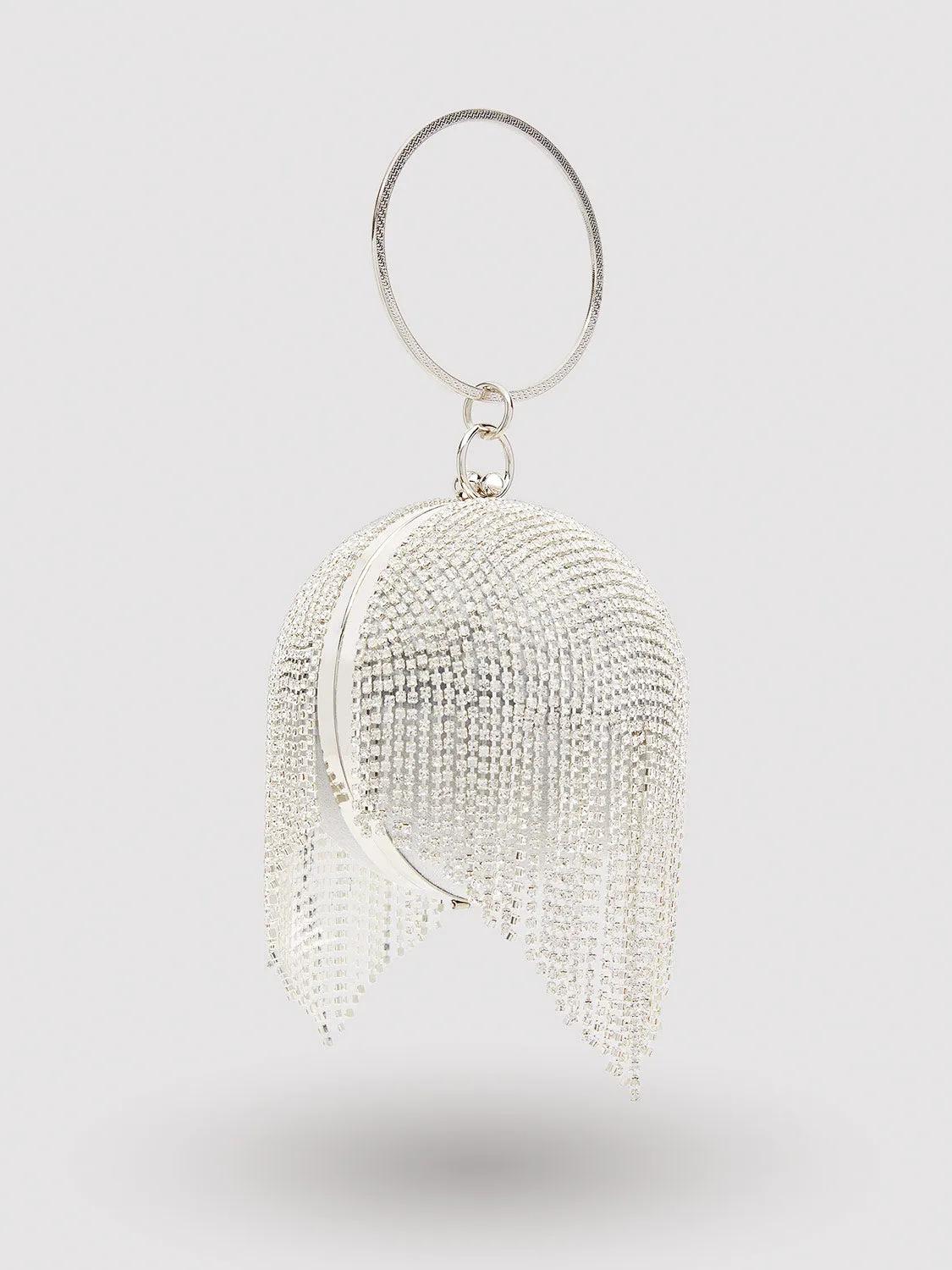 Ball Shaped Bag With Jewelled Fringe sold by Suzy Shier