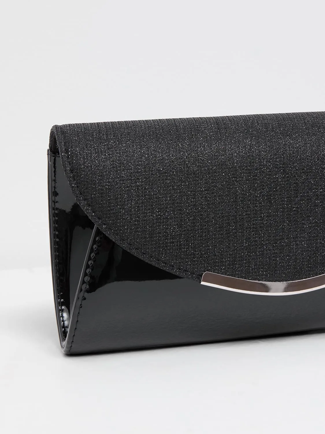 Glitter & Patent-Leather Clutch sold by Suzy Shier product image thumbnail 2