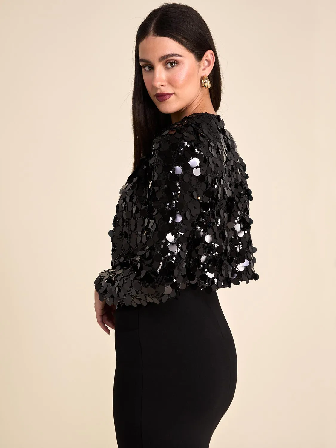 Packed Sequin Cover-Up sold by Suzy Shier product image thumbnail 4