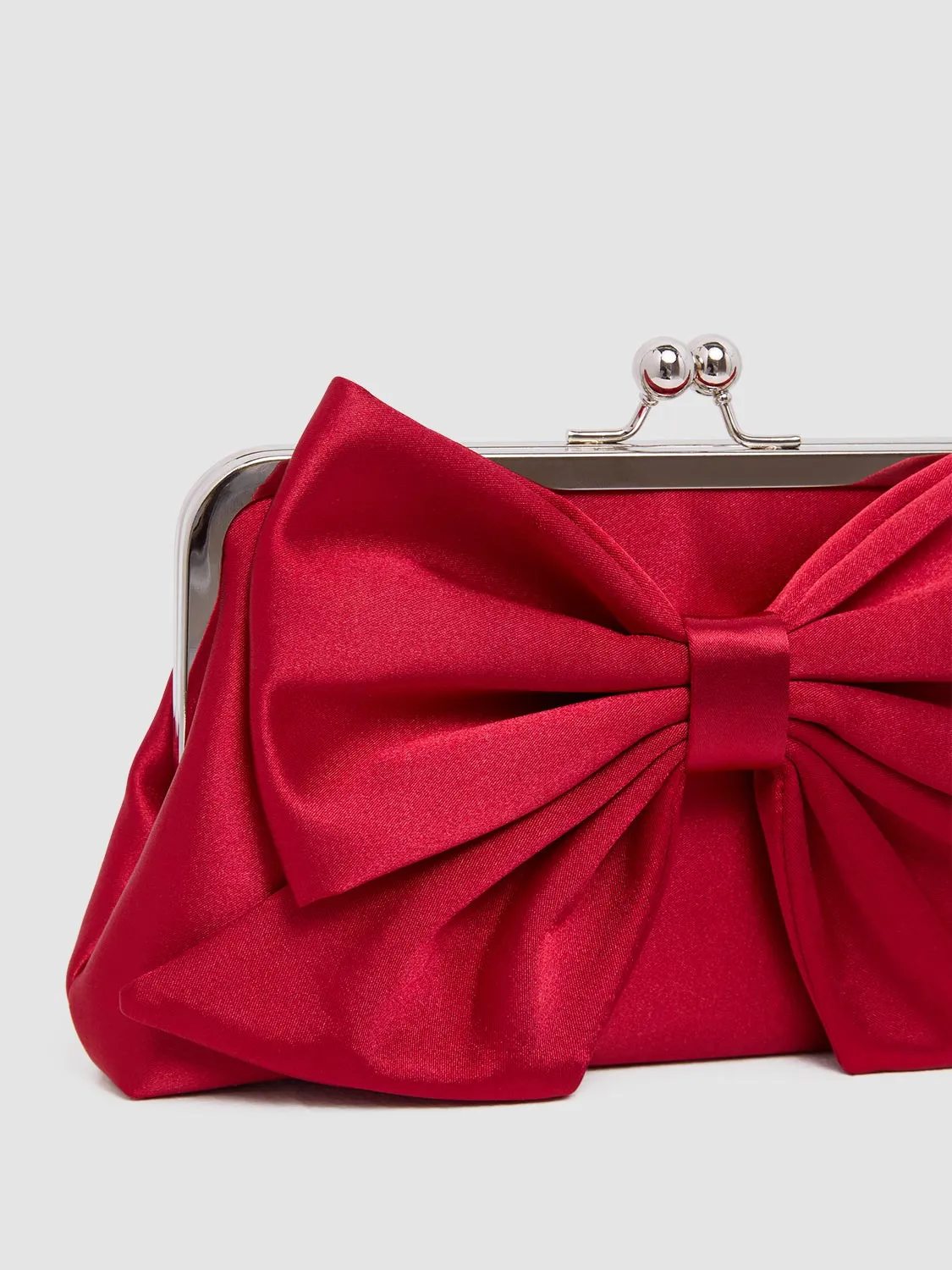 Satin Clutch With Bow sold by Suzy Shier product image thumbnail 2