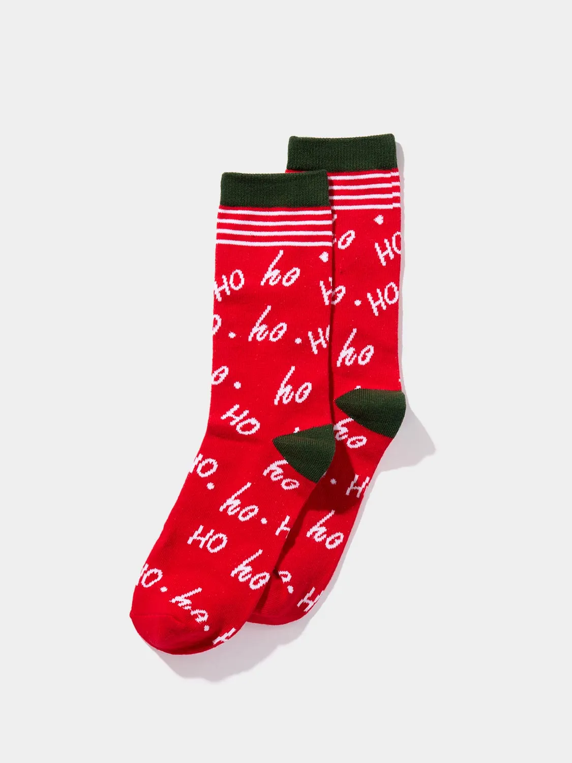 "Ho Ho Ho" Christmas Socks sold by Suzy Shier