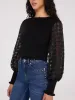 Chiffon Balloon Sleeve Top sold by Suzy Shier