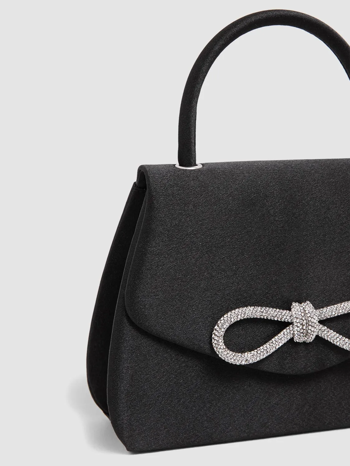 Black Satin Handbag With Bow sold by Suzy Shier product image thumbnail 2