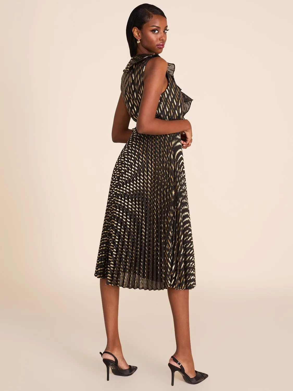 Chiffon Fit & Flare Midi Dress sold by Suzy Shier product image thumbnail 4