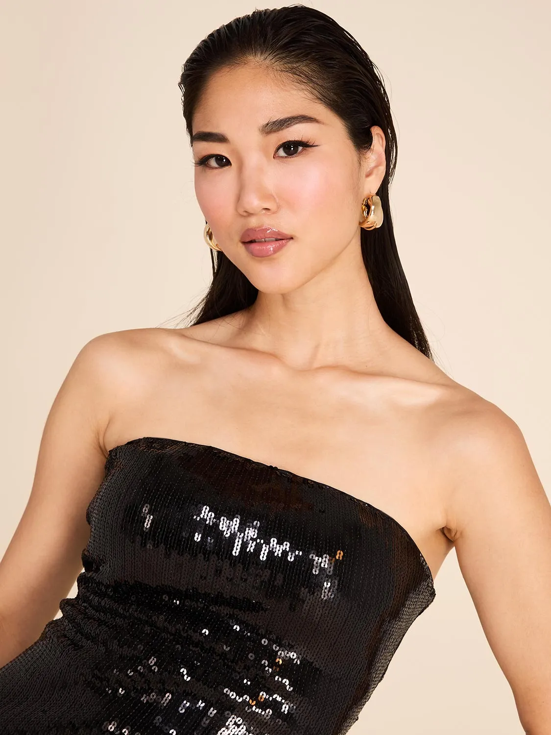 Midi Sequin Fringe Dress sold by Suzy Shier product image thumbnail 3