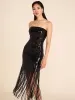 Midi Sequin Fringe Dress sold by Suzy Shier