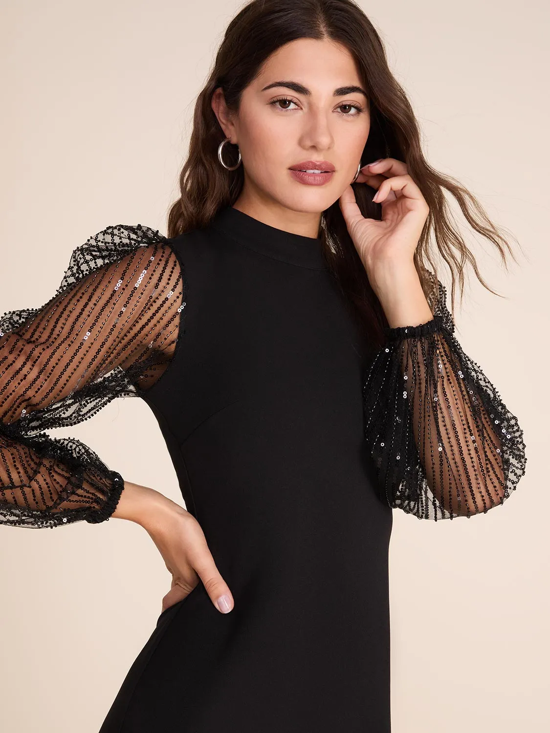 Mock Neck Mini Tunic Dress sold by Suzy Shier product image thumbnail 2