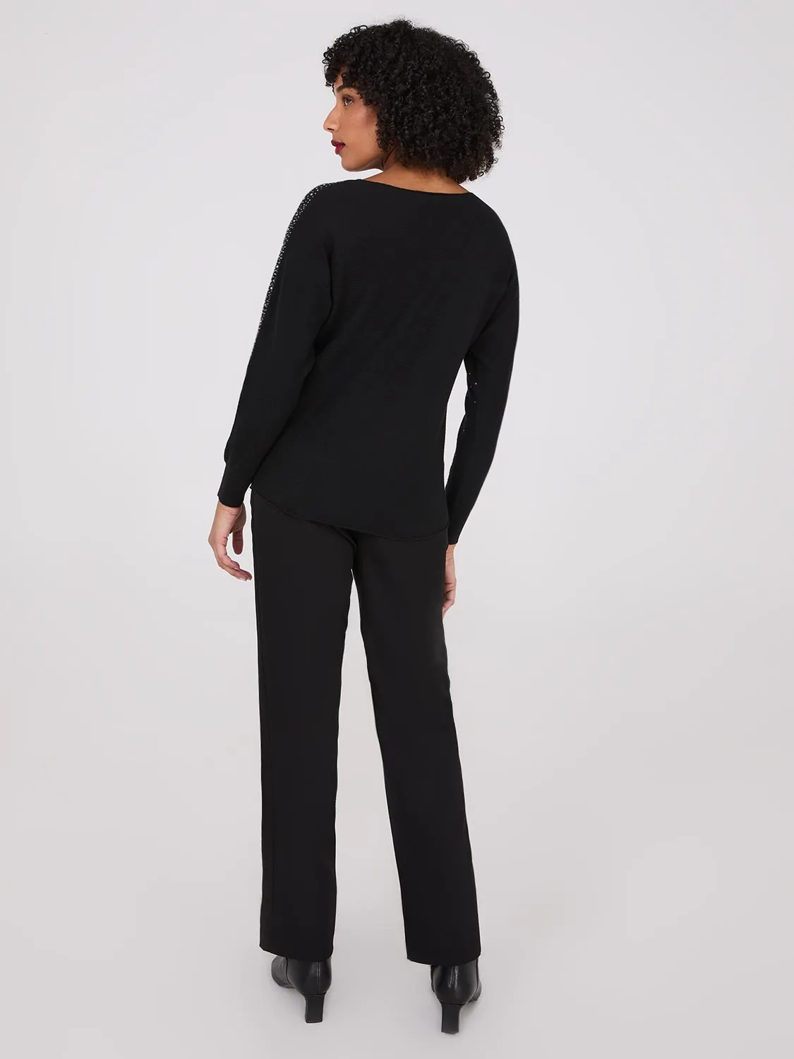 Boat Neck Embellished Sweater sold by Suzy Shier product image thumbnail 4