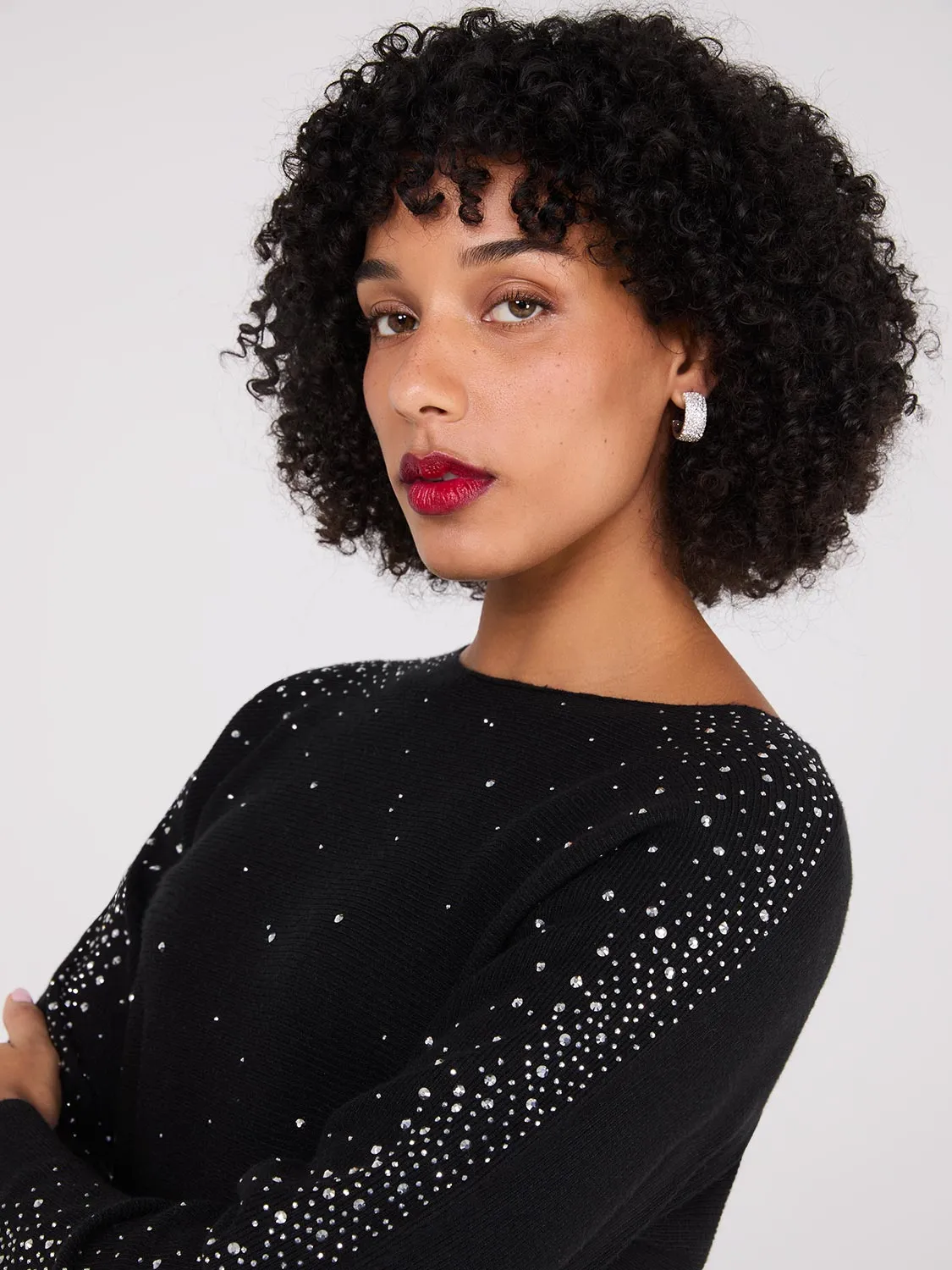 Boat Neck Embellished Sweater sold by Suzy Shier product image thumbnail 2