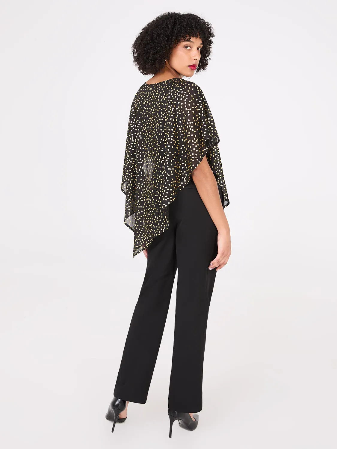 Asymmetrical Foil Print Chiffon Blouse sold by Suzy Shier product image thumbnail 4