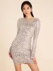 Boat Neck Mini Sequin Dress sold by Suzy Shier