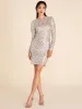 Boat Neck Mini Sequin Dress sold by Suzy Shier