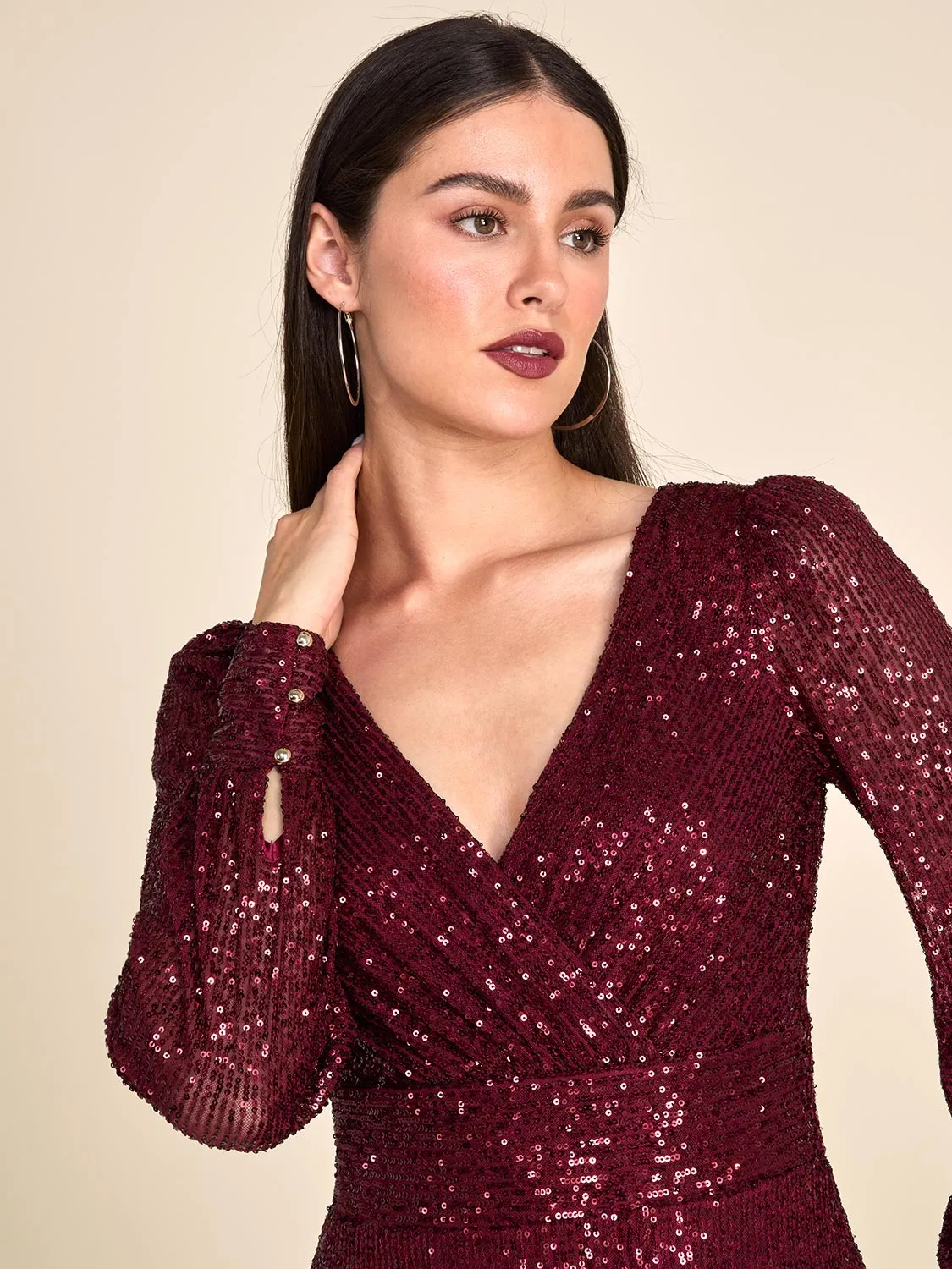 Mini Fit & Flare Sequin Dress sold by Suzy Shier product image thumbnail 4