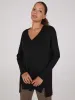 Ribbed V-Neck Tunic Top sold by Suzy Shier