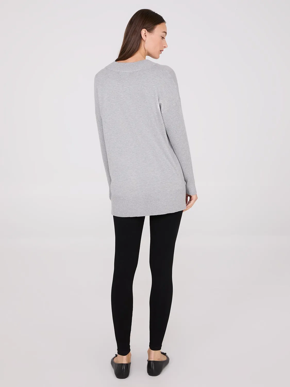 Ribbed V-Neck Tunic Top sold by Suzy Shier product image thumbnail 4