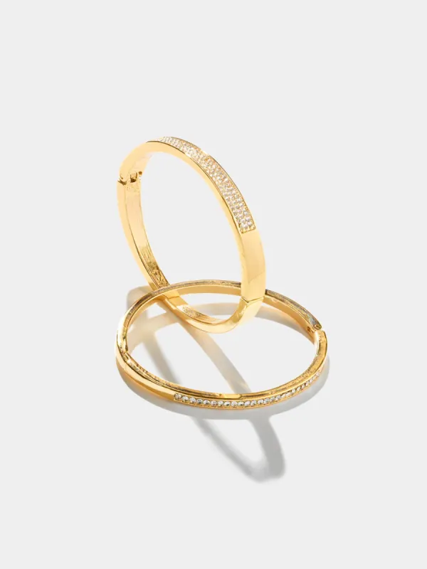 2-Pack Pavé Gold Bangles sold by Suzy Shier