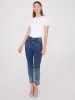 Rhinestone Embellished Slim Leg Jeans sold by Suzy Shier