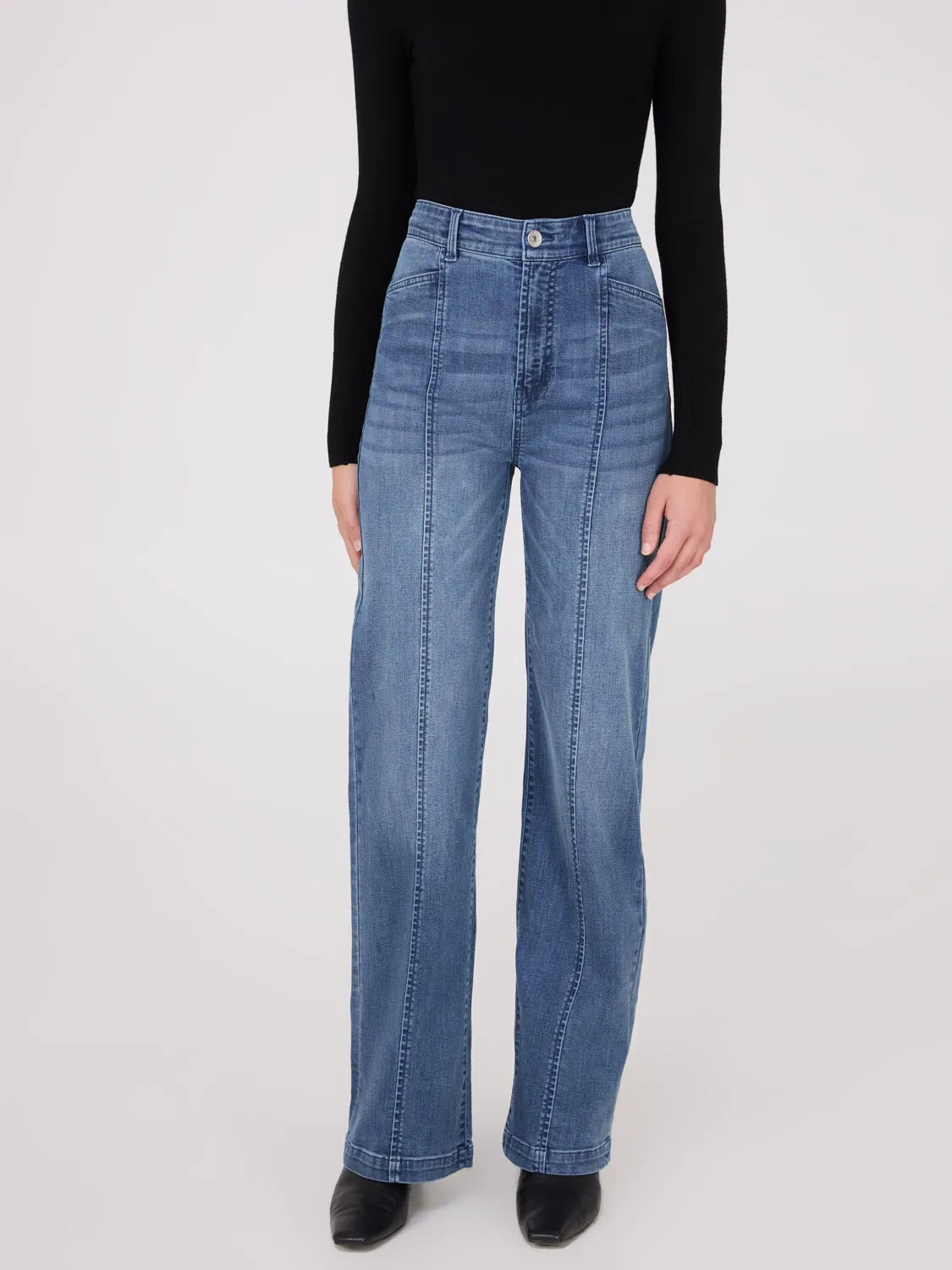 Front Seam Wide-Leg Jeans sold by Suzy Shier product image thumbnail 3